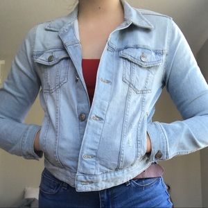Light wash denim jacket
